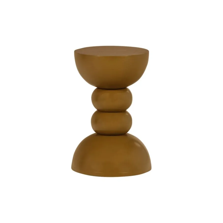 Bijzettafels<WOOOD Bijzettafel Miel Honinggeel - Ø 35 cm