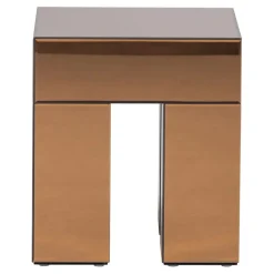 Bijzettafels<WOOOD Bijzettafel Mirrox Bruin - 45x45 cm