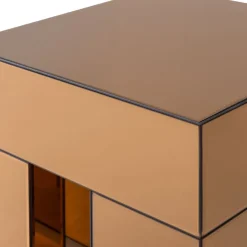 Bijzettafels<WOOOD Bijzettafel Mirrox Bruin - 45x45 cm