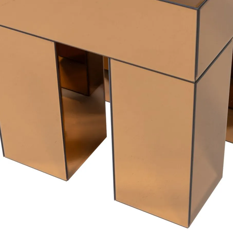 Bijzettafels<WOOOD Bijzettafel Mirrox Bruin - 45x45 cm