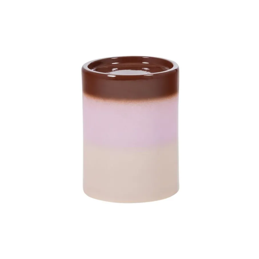 Bijzettafels<WOOOD Bijzettafel Ollo Roze / Bruin - Ø 35 cm