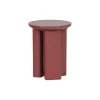 Bijzettafels<WOOOD Bijzettafel Orivo Rood / Roze - Ø 40 cm
