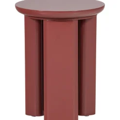 Bijzettafels<WOOOD Bijzettafel Orivo Rood / Roze - Ø 40 cm