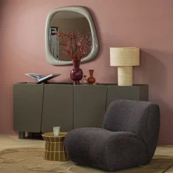 Bijzettafels<WOOOD Bijzettafel Plu Honinggeel - Ø 38 cm