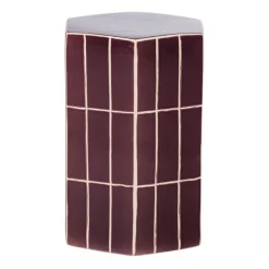 Bijzettafels<WOOOD Bijzettafel Plu Paars - 30x26 cm