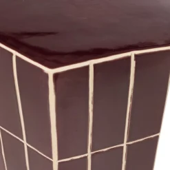 Bijzettafels<WOOOD Bijzettafel Plu Paars - 30x26 cm