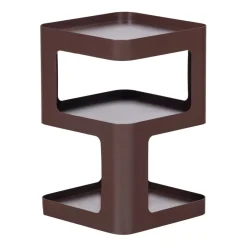 Bijzettafels|Nachtkastjes<WOOOD Bijzettafel Riv Paars / Bruin - 35x35 cm