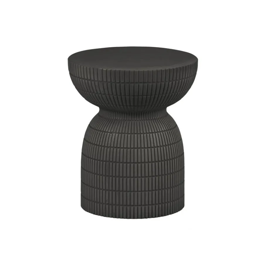 Bijzettafels<WOOOD Bijzettafel Samson Donkerbruin - Ø 37 cm