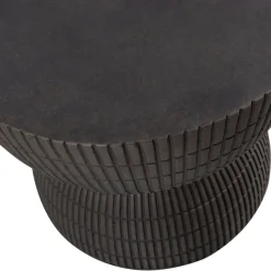 Bijzettafels<WOOOD Bijzettafel Samson Donkerbruin - Ø 40 cm