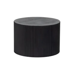 Bijzettafels<WOOOD Bijzettafel Sanne Zwart - Ø 60 cm