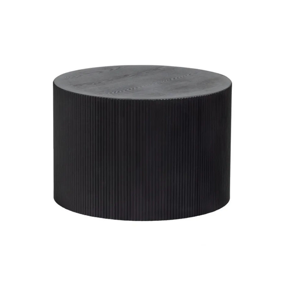 Bijzettafels<WOOOD Bijzettafel Sanne Zwart - Ø 60 cm
