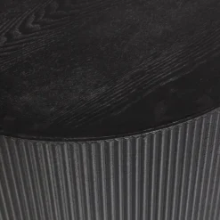 Bijzettafels<WOOOD Bijzettafel Sanne Zwart - Ø 60 cm