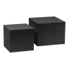 Bijzettafels<WOOOD Bijzettafel Sanne Zwart - set 2 stuks