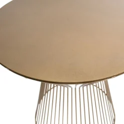 Bijzettafels<WOOOD Bijzettafel Suus Goud - Ø 35 cm