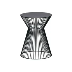 Bijzettafels<WOOOD Bijzettafel Suus Zwart - Ø 35 cm