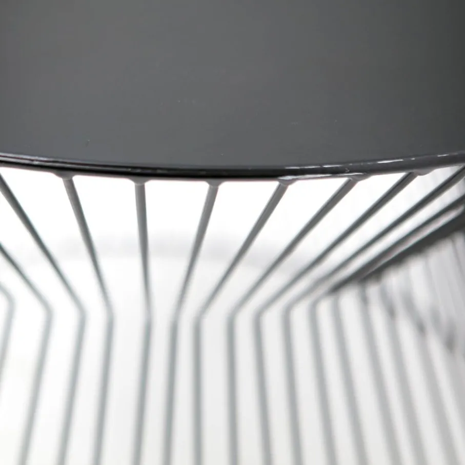 Bijzettafels<WOOOD Bijzettafel Suus Zwart - Ø 35 cm