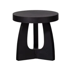 Bijzettafels<WOOOD Bijzettafel Tala Zwart - Ø 45 cm