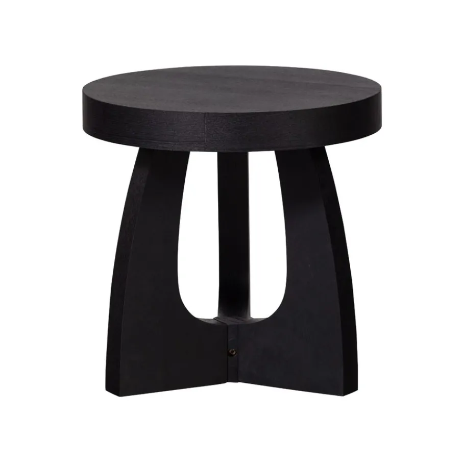 Bijzettafels<WOOOD Bijzettafel Tala Zwart - Ø 45 cm