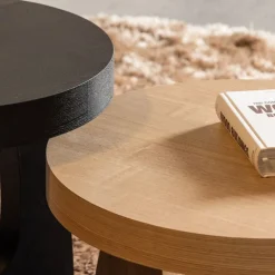 Bijzettafels<WOOOD Bijzettafel Tala Zwart - Ø 45 cm