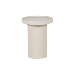 Bijzettafels<WOOOD Bijzettafel Veluna Zand - Ø 40 cm