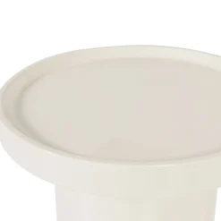Bijzettafels<WOOOD Bijzettafel Veluna Zand - Ø 40 cm