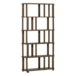Wandkasten<WOOOD Boekenkast Riss Bruin - 90x186x30 cm