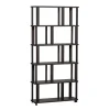 Boekenkasten<WOOOD Boekenkast Riss Donkerbruin - 90x186x30 cm