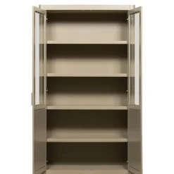 Buffetkasten|Vitrinekasten<WOOOD Buffetkast Gunnar Mud - 120x217x48 cm
