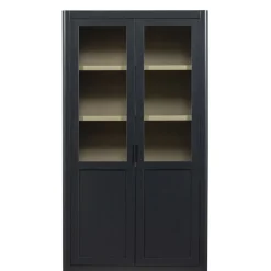 Buffetkasten|Vitrinekasten<WOOOD Buffetkast Gunnar Zwart - 120x217x48 cm