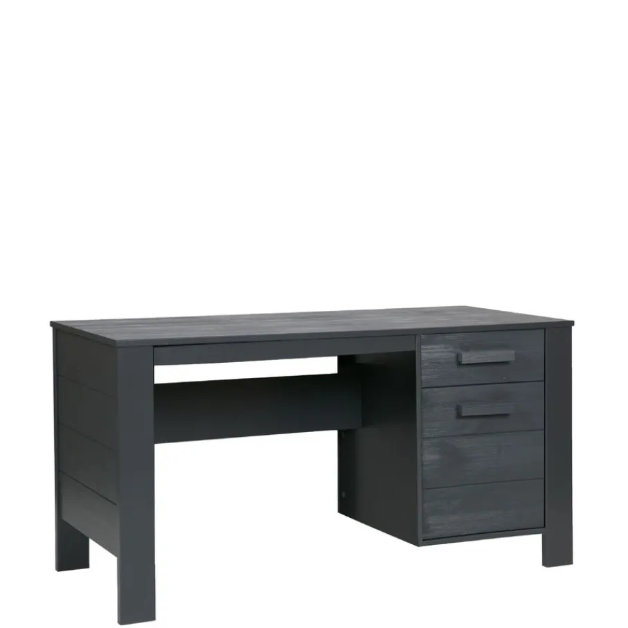 Bureaus<WOOOD Bureau Dennis Staalgrijs - 141x74x59 cm