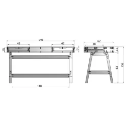 Bureaus<WOOOD Bureau Nikki Wit - 140x75x62 cm