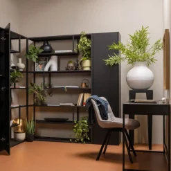 Bureaus|Sidetables<WOOOD Bureau Silas Zwart - 140x75x44 cm