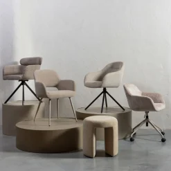 Bureaus|Eetkamerstoelen<WOOOD Bureaustoel Morros Taupe
