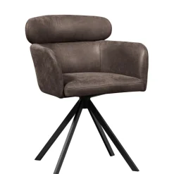 Eetkamerstoelen<WOOOD Draaibare Eetkamerstoel Fenne Grafiet