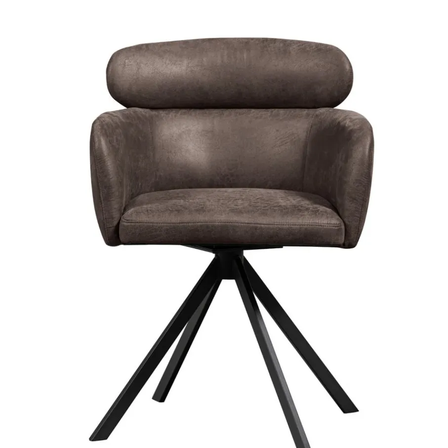 Eetkamerstoelen<WOOOD Draaibare Eetkamerstoel Fenne Grafiet