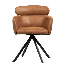 Eetkamerstoelen<WOOOD Draaibare Eetkamerstoel Fenne Cognac