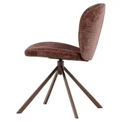 Eetkamerstoelen<WOOOD Draaibare Eetkamerstoel Femke Bruin