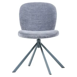 Eetkamerstoelen<WOOOD Draaibare Eetkamerstoel Femke Blauw