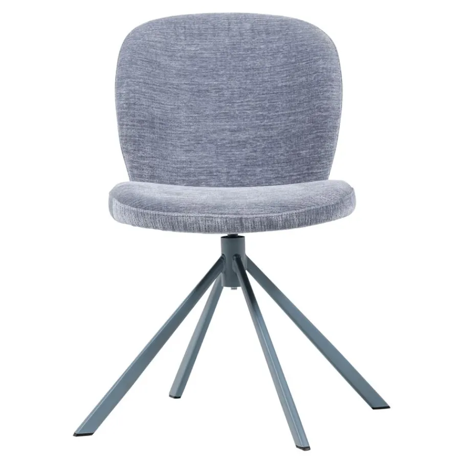 Eetkamerstoelen<WOOOD Draaibare Eetkamerstoel Femke Blauw