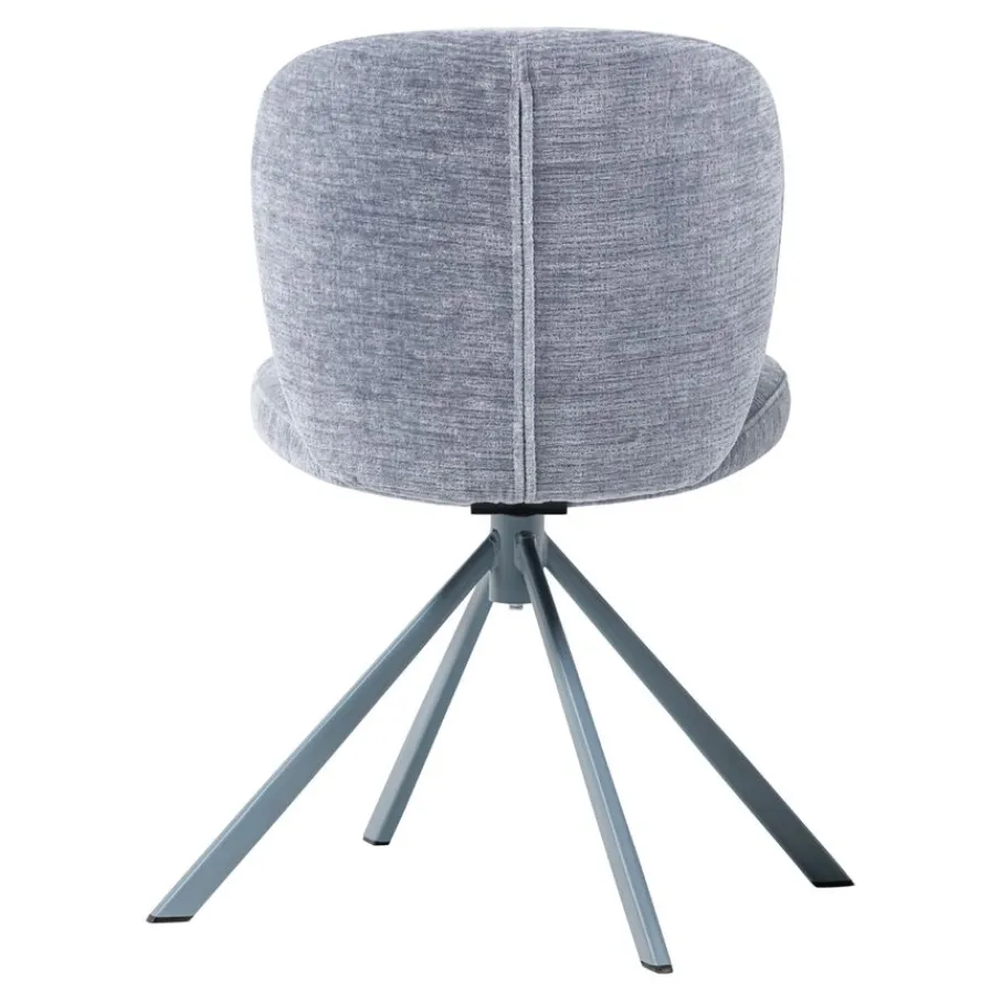 Eetkamerstoelen<WOOOD Draaibare Eetkamerstoel Femke Blauw
