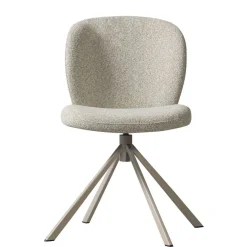 Eetkamerstoelen<WOOOD Draaibare Eetkamerstoel Femke Beige