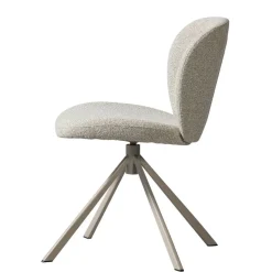 Eetkamerstoelen<WOOOD Draaibare Eetkamerstoel Femke Beige