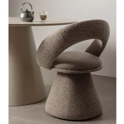 Eetkamerstoelen<WOOOD Draaibare Eetkamerstoel Winter Beige