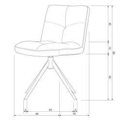 Eetkamerstoelen<WOOOD Draaibare Eetkamerstoel Vinny Beige