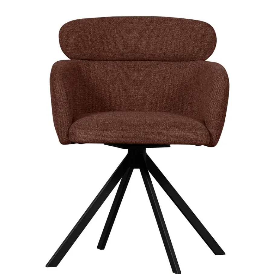 Eetkamerstoelen<WOOOD Draaibare Eetkamerstoel Fenne Bruin