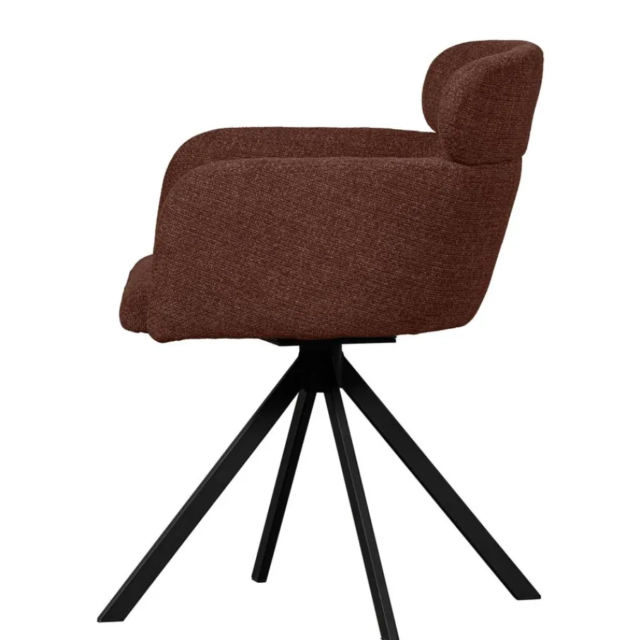 Eetkamerstoelen<WOOOD Draaibare Eetkamerstoel Fenne Bruin
