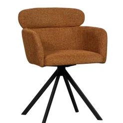 Eetkamerstoelen<WOOOD Draaibare Eetkamerstoel Fenne Oranje