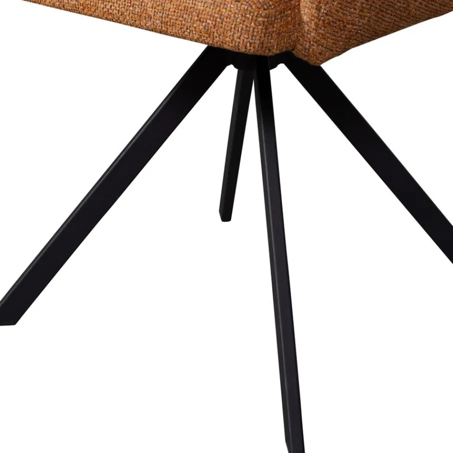 Eetkamerstoelen<WOOOD Draaibare Eetkamerstoel Fenne Oranje