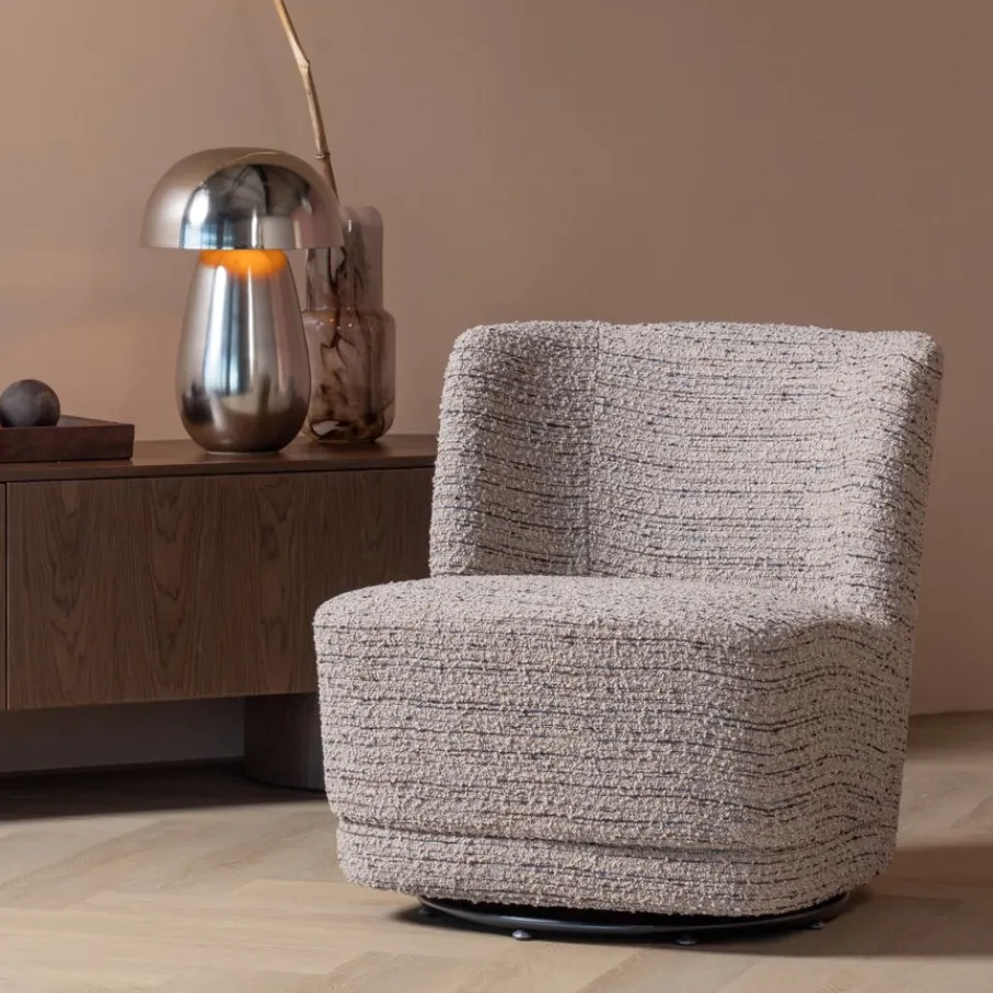 Fauteuils<WOOOD Draaifauteuil Atty Beige Melange