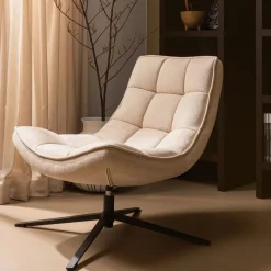 Fauteuils<WOOOD Draaifauteuil Maudi Beige